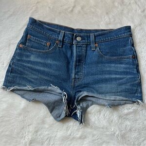 Levi’s 501 Button Fly Denim Shorts Size 27